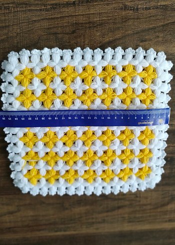 Sarı Nakışlı Renkli Banyo lifi - Görsel 2