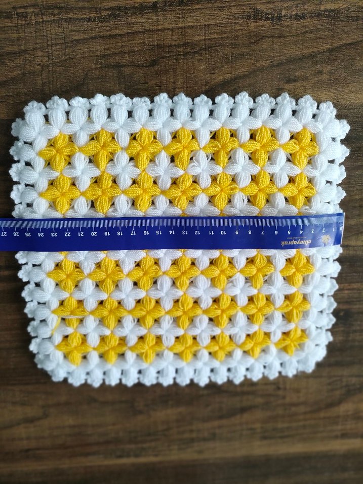 Sarı Nakışlı Renkli Banyo lifi - Görsel 2