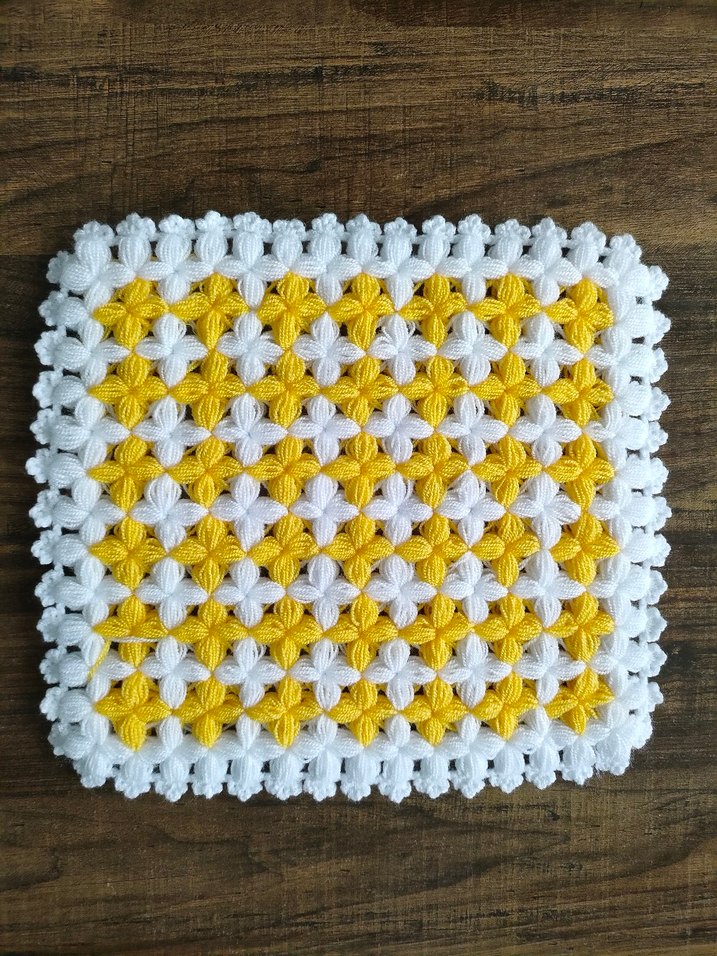 Sarı Nakışlı Renkli Banyo lifi - Görsel 3