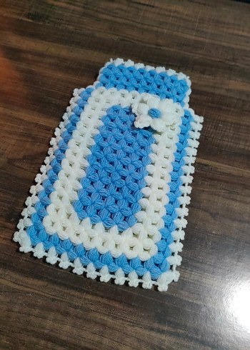 Mavi El Yapımı Banyo lif seti - Görsel 4