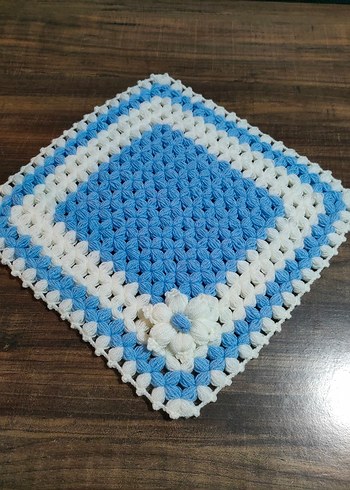 Mavi El Yapımı Banyo lif seti - Görsel 3