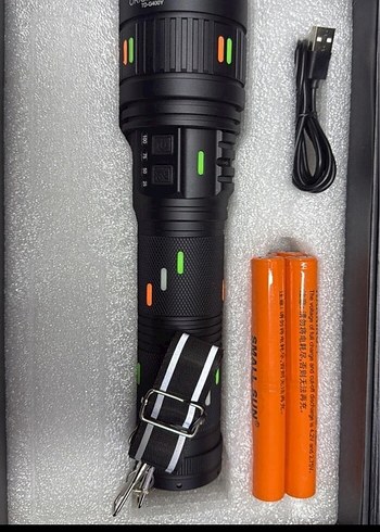 Renkli Alüminyum Alaşımlı Güç Bankası ve El Feneri 3000 lümen - Görsel 2