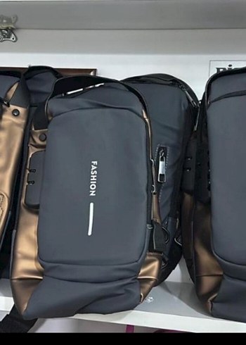 Baskılı Kahverengi Gri Erkek Omuz Çantası - Görsel 2