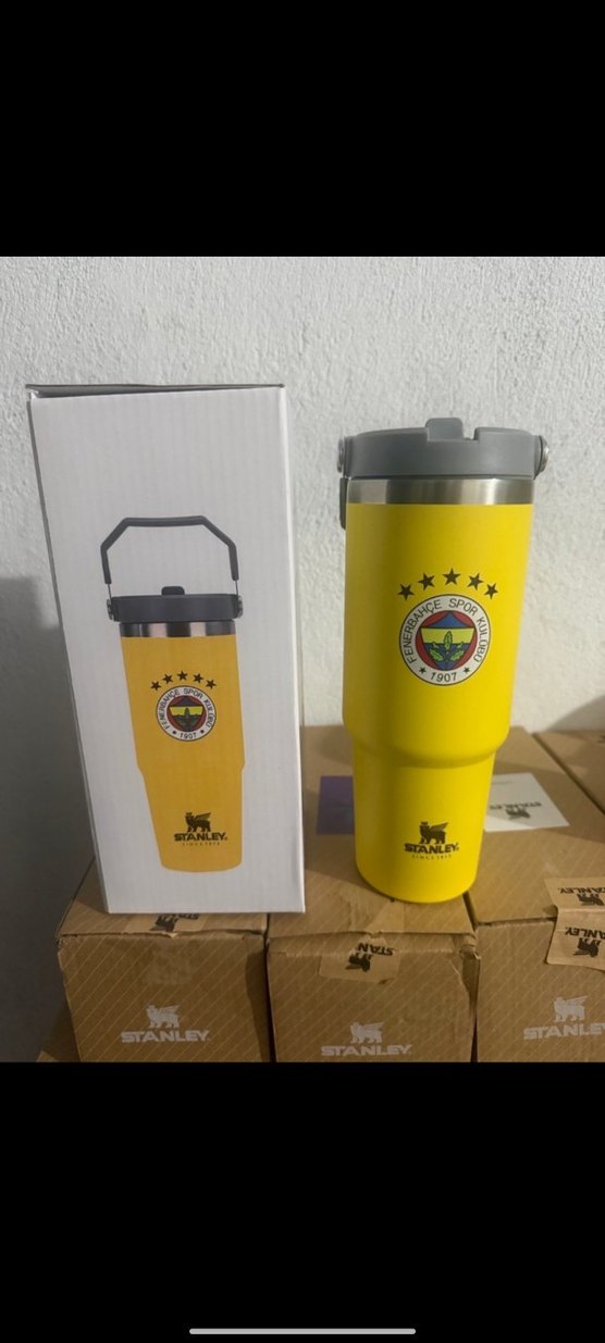 Parlak Kırmızı Galatasaray Termos 887ML - Görsel 2