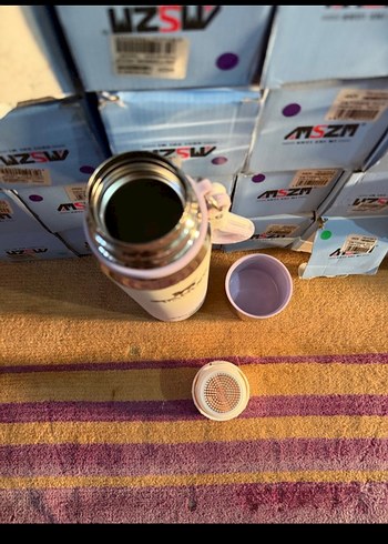 Çocuklar için Pembe Paslanmaz Çelik Termos 700 ML - Görsel 5