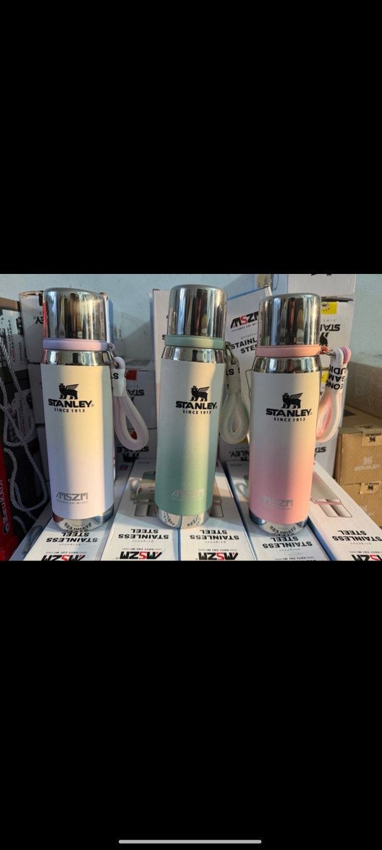 Çocuklar için Pembe Paslanmaz Çelik Termos 700 ML - Görsel 2