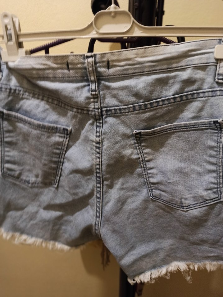 Düğmeli kot Mini Denim Şort - Görsel 3