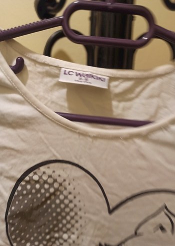 Kız Çocuk Beyaz Baskılı Kısa Kollu Tişört - Görsel 2