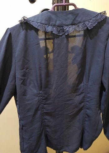 Düğmeli  Gotik Kadın Gömlek - Görsel 3