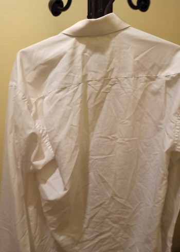 Beyaz Uzun Kollu Keten Erkek Gömlek - Görsel 4