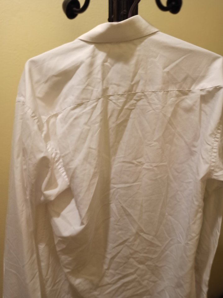 Beyaz Uzun Kollu Keten Erkek Gömlek - Görsel 4