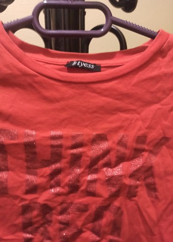 Kız Çocuk Kırmızı Kısa Kollu Tişört - Görsel 2