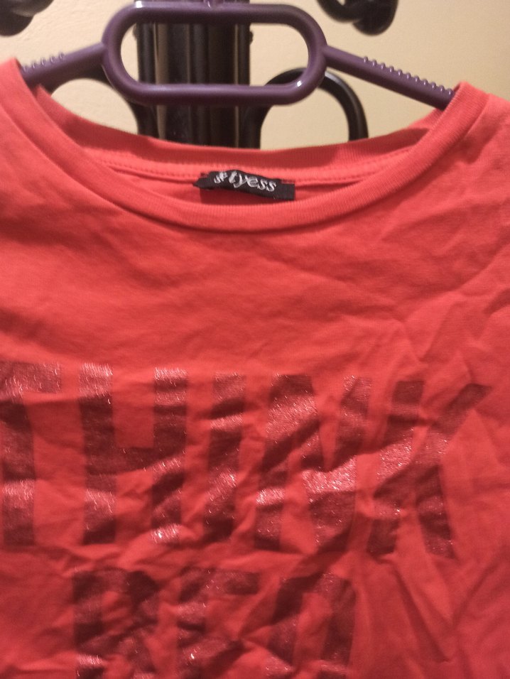 Kız Çocuk Kırmızı Kısa Kollu Tişört - Görsel 2