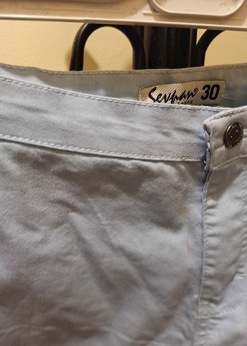 Kadın mavi Midi Denim Kot Pantolon - Görsel 2