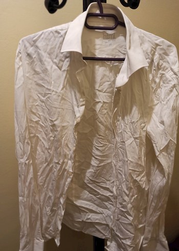 Beyaz Keten Erkek Gömlek - Görsel 2