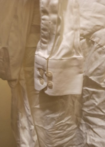 Beyaz Keten Erkek Gömlek - Görsel 5