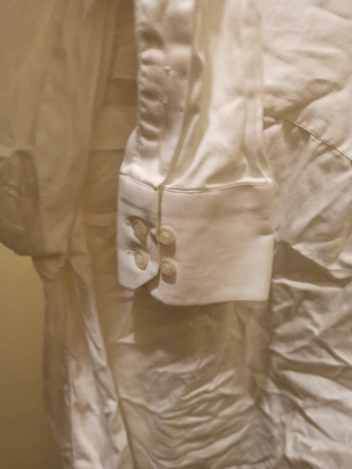 Beyaz Keten Erkek Gömlek - Görsel 5