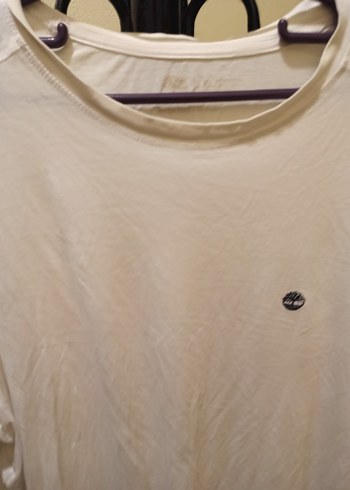 Beyaz Pamuklu Erkek Tişört - Görsel 2