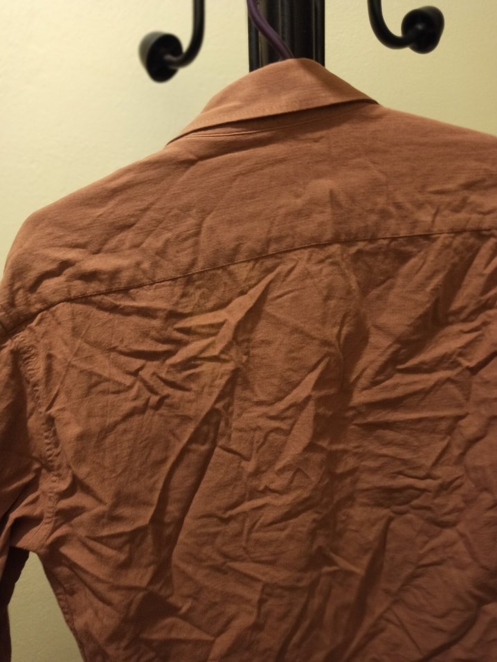 Düğmeli  Keten Erkek Gömlek - Görsel 3