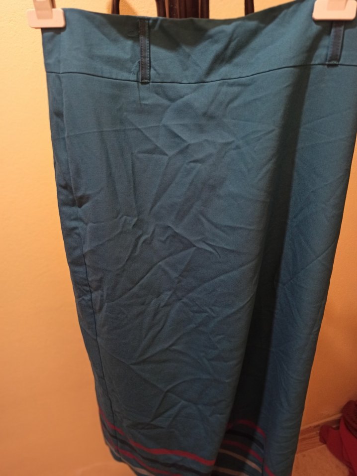 Kadın Lacivert Uzun Drapeli Etek - Görsel 2