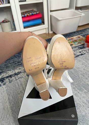 Kadın Beyaz Platform Topuklu Abiye Ayakkabı - Görsel 2