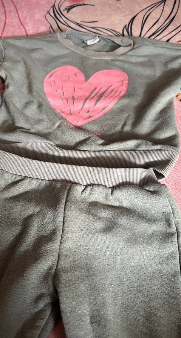 Kalp Desenli Bebek Kız Takımı - Görsel 2