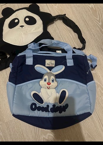 Panda Desenli Siyah Bebek Taşıyıcı - Görsel 3