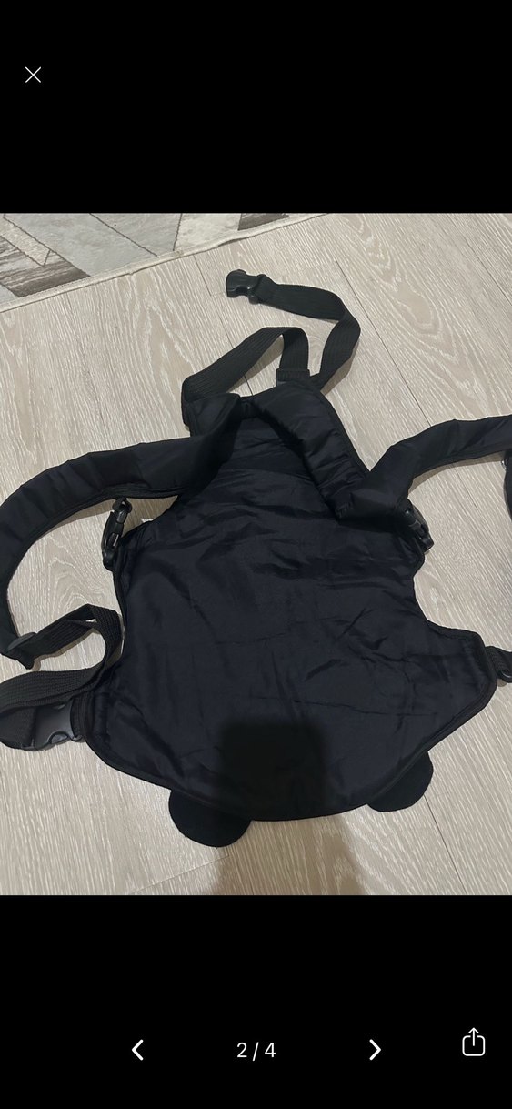 Panda Desenli Siyah Bebek Taşıyıcı - Görsel 2