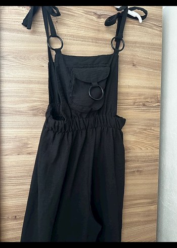 Siyah Uzun Askılı tulum - Görsel 2