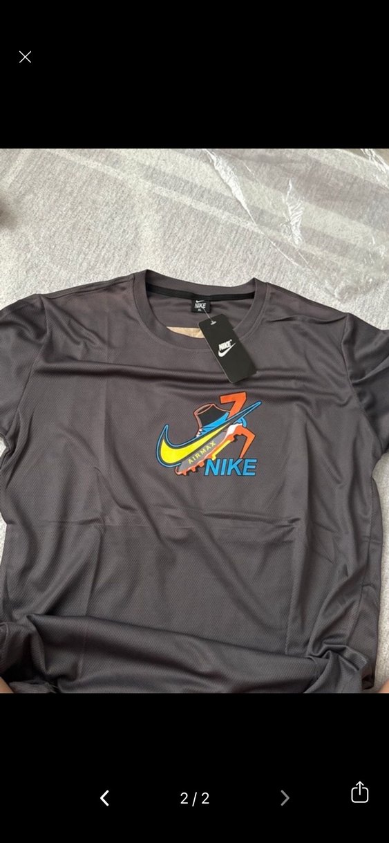 Nike Gri Baskılı Erkek Tişört - Görsel 2