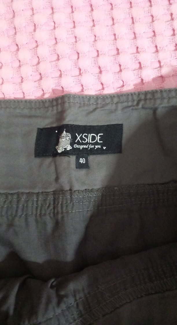 Gri Fırfırlı Midi Etek - Görsel 2