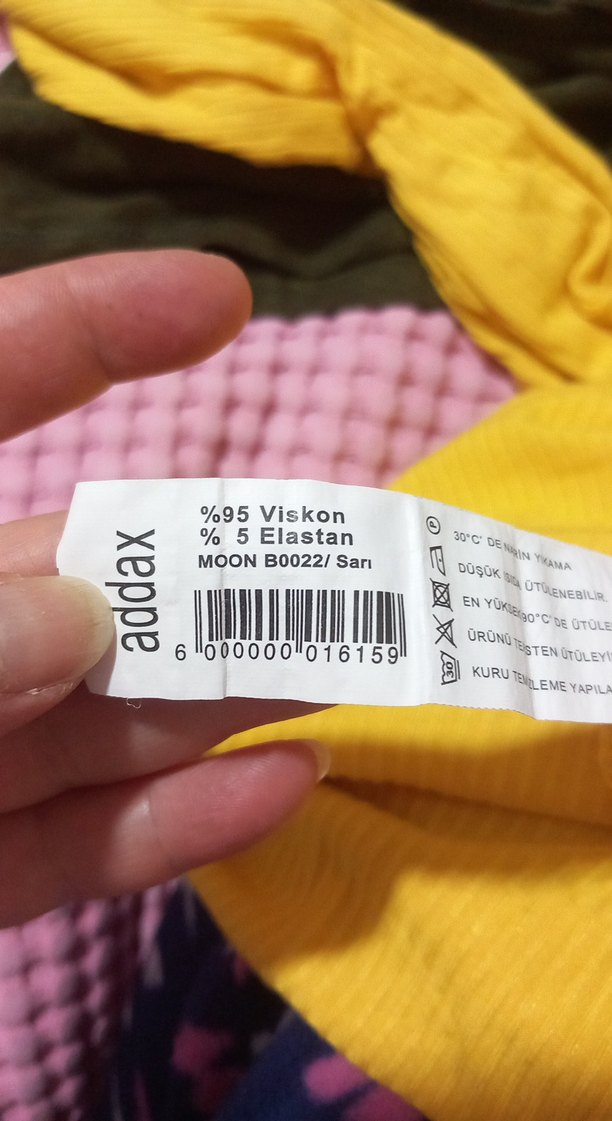 Sarı Uzun Kollu Kadın penye - Görsel 3