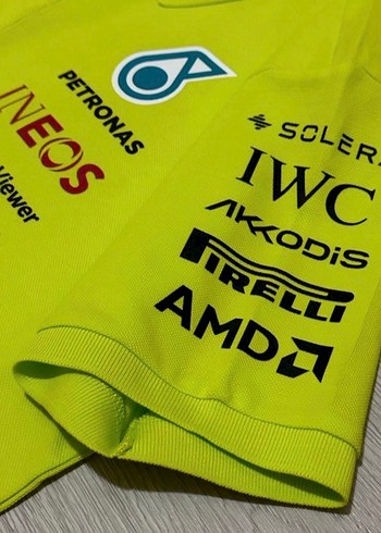 Mercedes AMG Petronas F1 Yeşil Polo Tshirt - Görsel 5