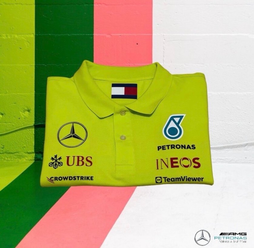 Mercedes AMG Petronas F1 Yeşil Polo Tshirt - Görsel 4