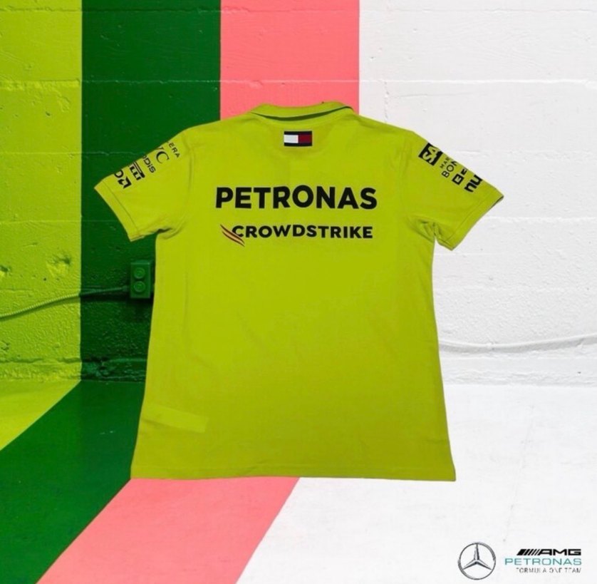 Mercedes AMG Petronas F1 Yeşil Polo Tshirt - Görsel 3
