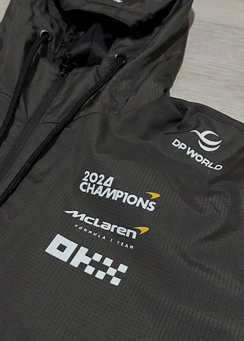 McLaren F1 Takımı Astarlı Antrasit Yağmurluk Rüzgarlık - Görsel 6