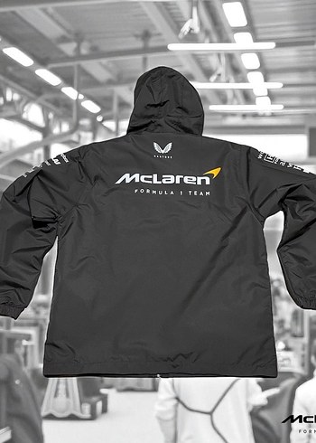 McLaren F1 Takımı Astarlı Antrasit Yağmurluk Rüzgarlık - Görsel 4