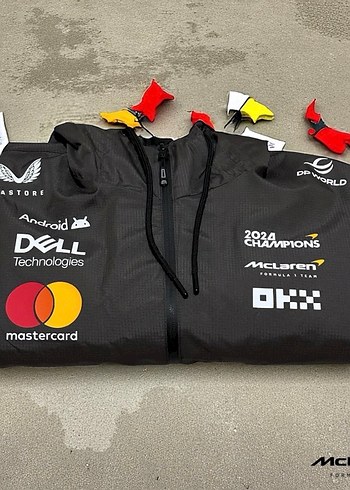 McLaren F1 Takımı Astarlı Antrasit Yağmurluk Rüzgarlık - Görsel 5