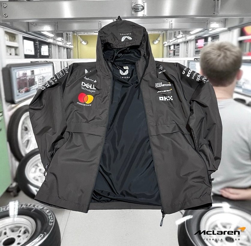 McLaren F1 Takımı Astarlı Antrasit Yağmurluk Rüzgarlık - Görsel 3
