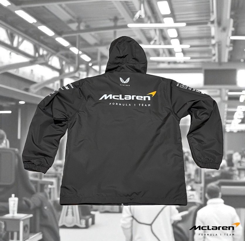 McLaren F1 Takımı Astarlı Antrasit Yağmurluk Rüzgarlık - Görsel 4