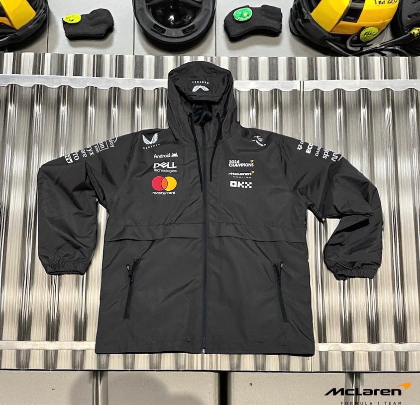 McLaren F1 Takımı Astarlı Antrasit Yağmurluk Rüzgarlık - Görsel 2