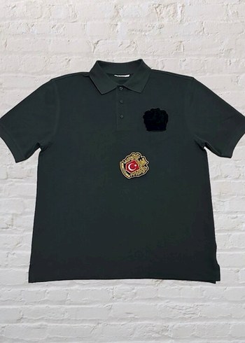 Milli Takım Alternatif Patch Logolu Avrupa Kalıp Füme Polo Tshir - Görsel 3