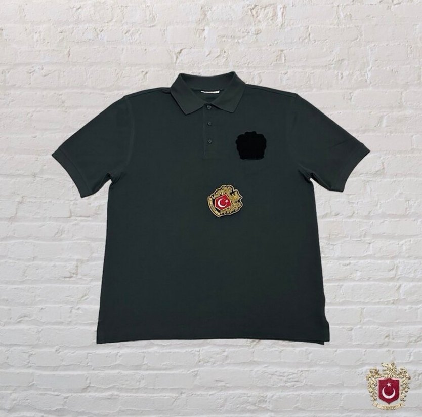 Milli Takım Alternatif Patch Logolu Avrupa Kalıp Füme Polo Tshir - Görsel 3