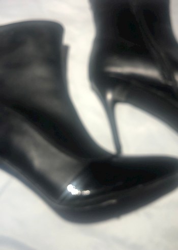 Kadın Siyah Stiletto Topuklu Goth Bot - Görsel 3