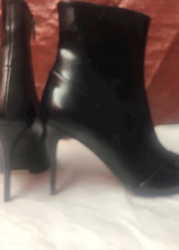 Kadın Siyah Stiletto Topuklu Goth Bot - Görsel 4