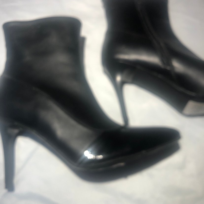 Kadın Siyah Stiletto Topuklu Goth Bot - Görsel 3