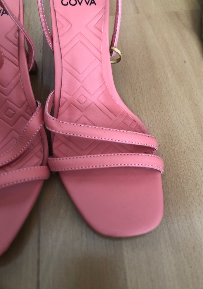 Pembe Kadın Blok Topuklu Sandalet - Görsel 4