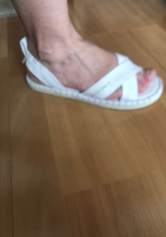 Beyaz Kadın Dolgu Topuklu Sandalet - Görsel 4