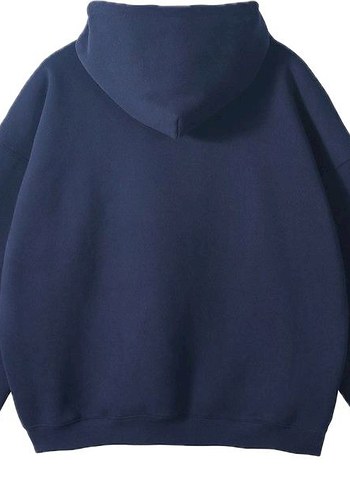 Lacivert Kapüşonlu Rahat Kesim Sweatshirt - Görsel 2