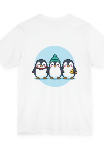 Kadın Beyaz Baskılı Kısa Denim Tişört - Görsel 3